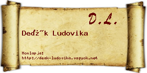 Deák Ludovika névjegykártya